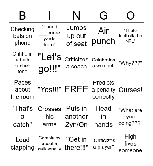 Jason & Kevin Bingo Card