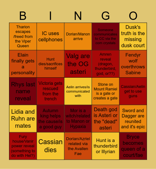 HOFAS Bingo Card