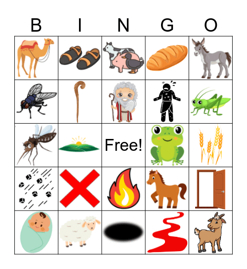 The 12 Plagues Bingo Card