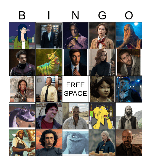 Favorite Character Bingo Card