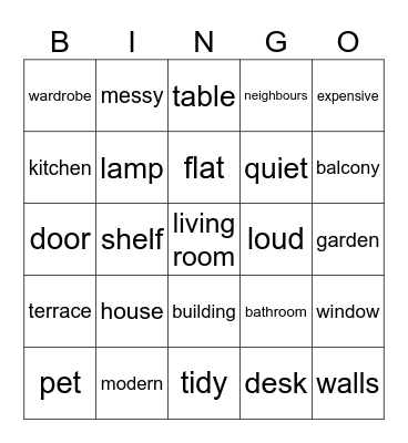My home Bingo Card