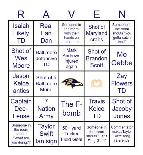 Playoff Bingo Card