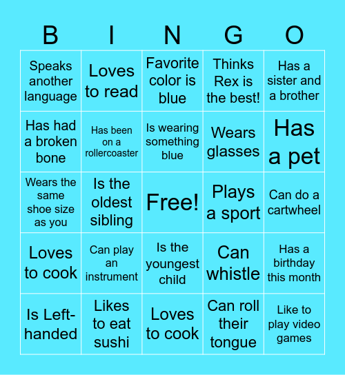 FBY Bingo Card