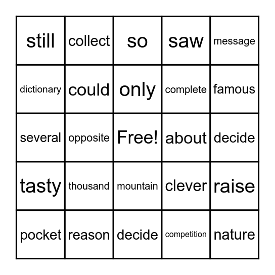 Bingo Card