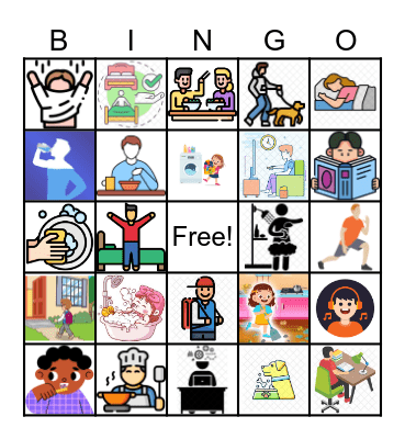 DAILY ROUTINE Bingo Card