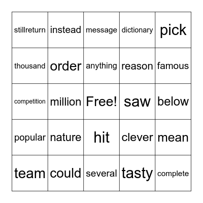 Bingo Card