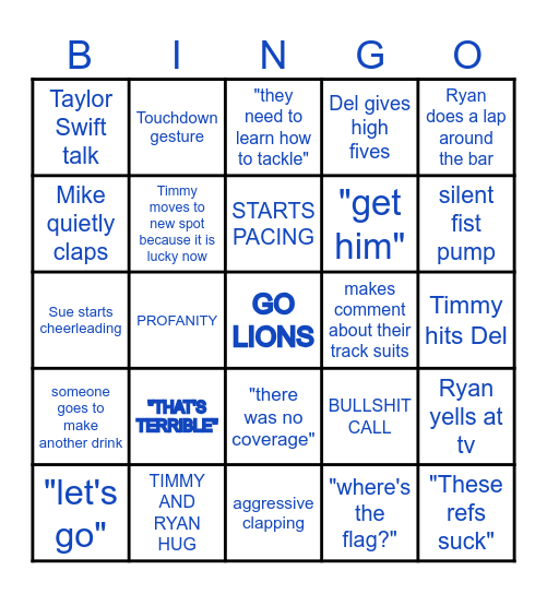 NFC CHAMPIONSHIP Bingo Card