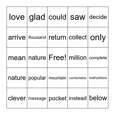 Bingo Card