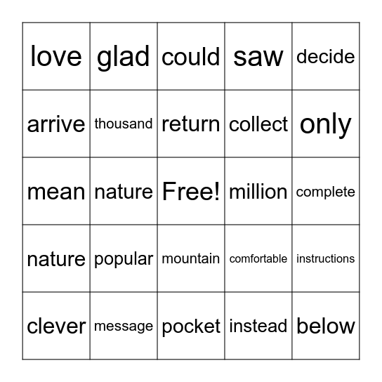 Bingo Card