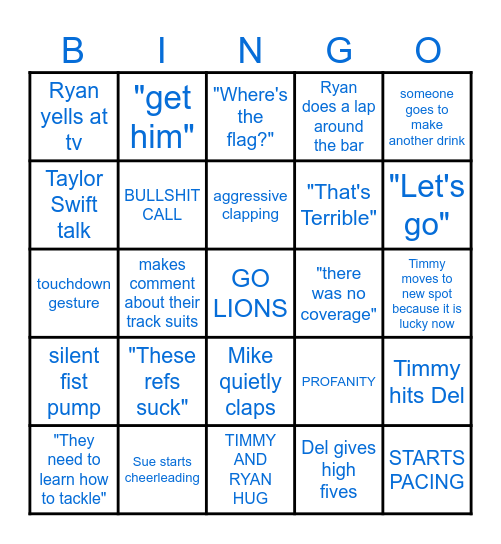 NFC CHAMPIONSHIP Bingo Card