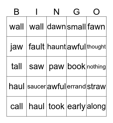 Whistle for Willie Bingo Card