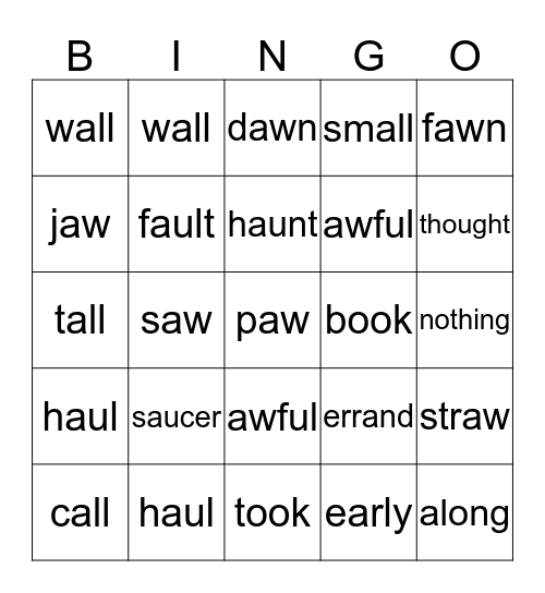 Whistle for Willie Bingo Card