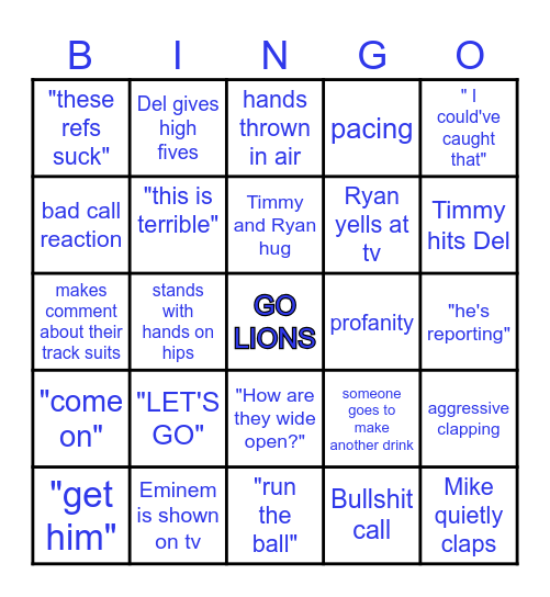 NFC CHAMPIONSHIP Bingo Card