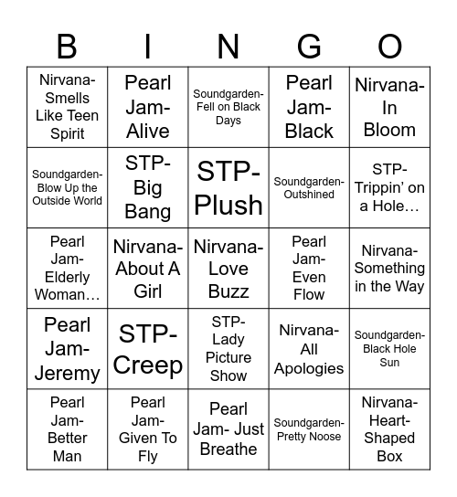 Radio Bingo Flannel Band Battle Bingo Card