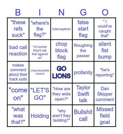 NFC CHAMPIONSHIP Bingo Card