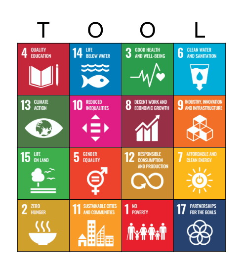 Sustainable Development Goals Bingo Card