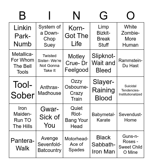 Radio Bingo Metal Bingo Card