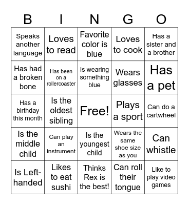 Fort Bend Youth Leadership Bingo Card