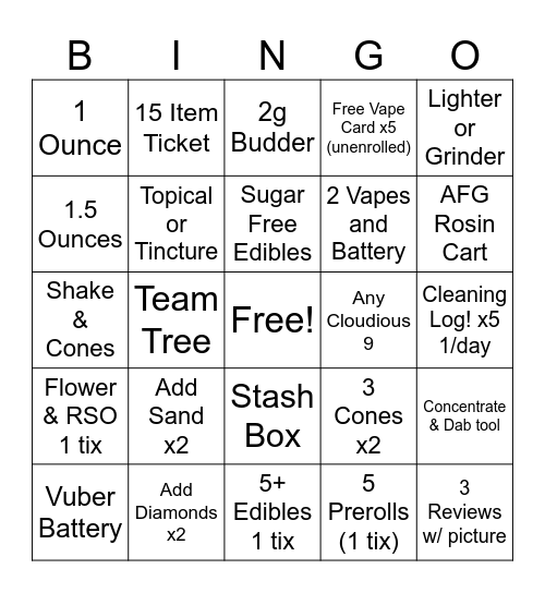 Bingooooooooo! Bingo Card