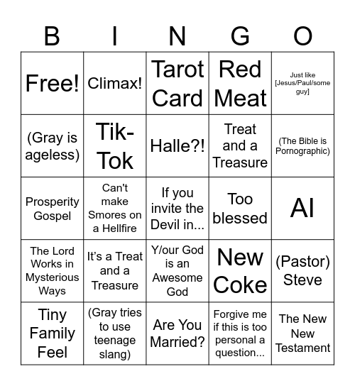 MEGA! Bingo - February 25 Bingo Card