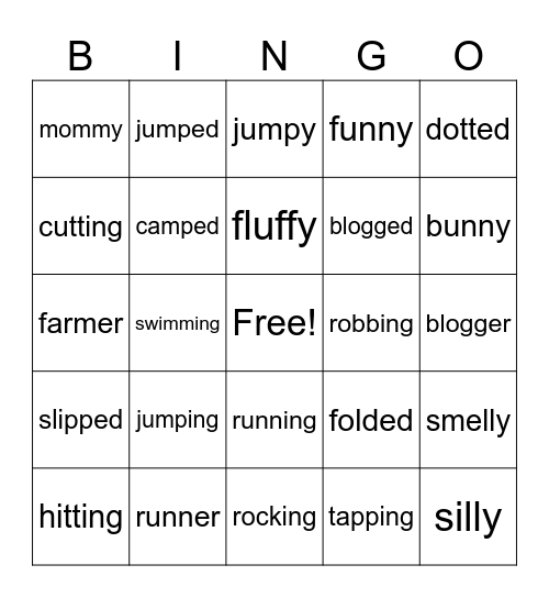 Doubling Rule Bingo Card