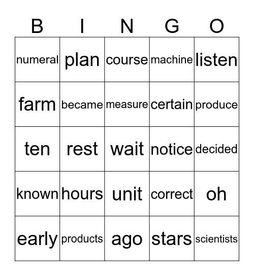 BRADLEY Bingo Card