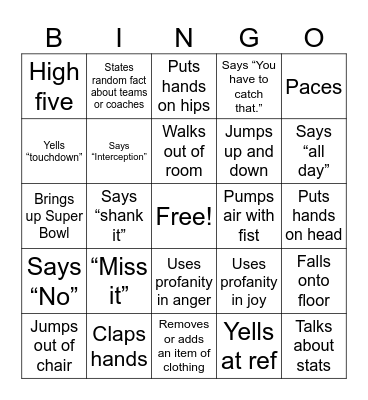 Husband Bingo for Stephen Bingo Card