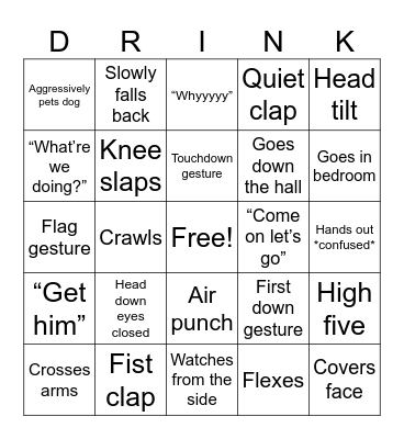 Bf watching a football game Bingo Card