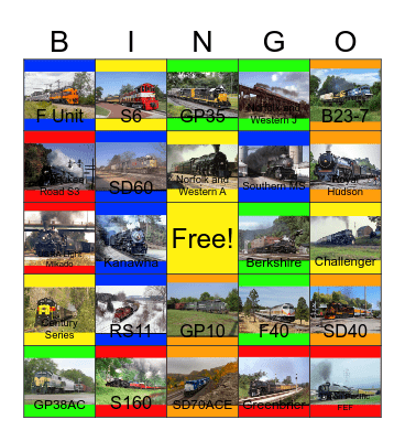 Full Speed Ahead Bingo Card