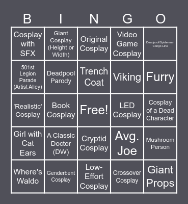 Megacon 2024 Bingo Card