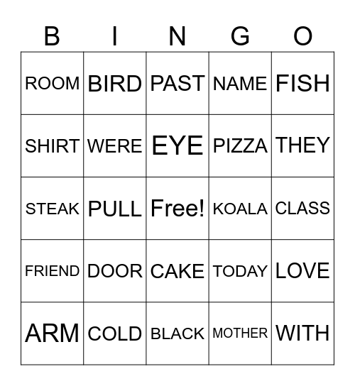 ADVANCED Bingo Card