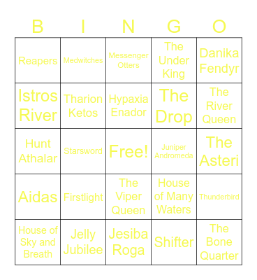 Crescent City Bingo Card