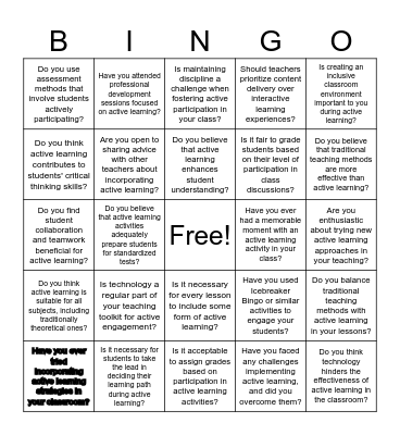 Icebreaker Bingo Card