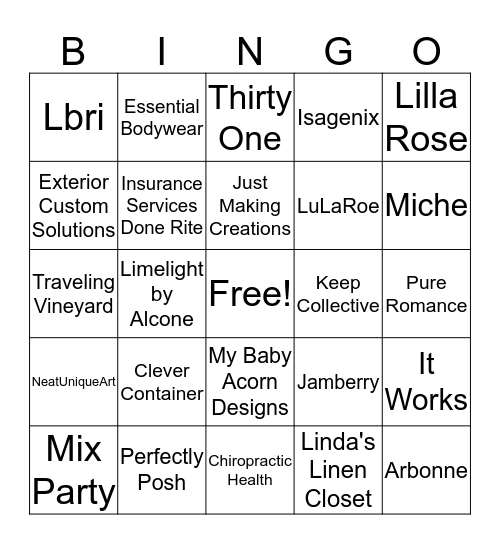 2nd Annual Moms & Mimosas Bingo Card