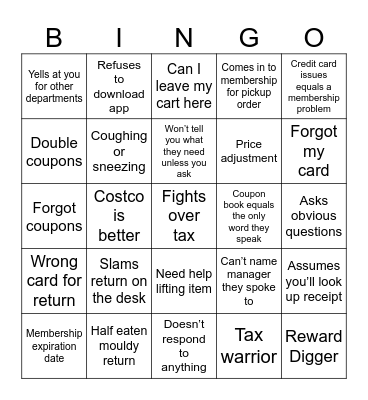 Unintelligent members Bingo Card