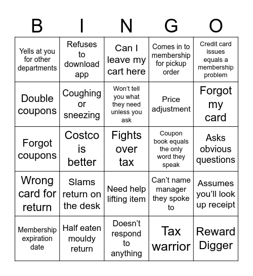 Unintelligent members Bingo Card