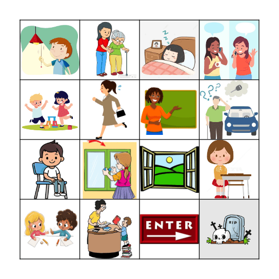 Genki L6 Verbs Practice Bingo Card