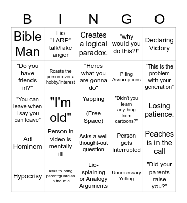 Lio Bingo Card