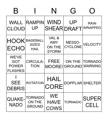 OKLAHOMA TORNADO BINGO Card