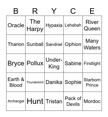 Crescent City Bingo Card