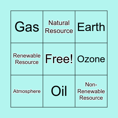 Global Warming Bingo Card