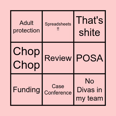 AE2 Bingo Card