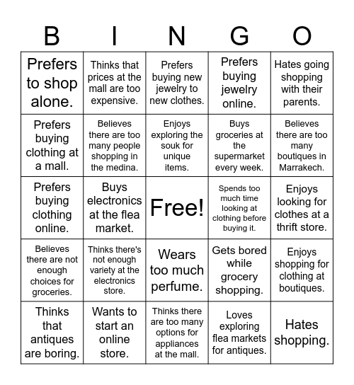 Find Someone Who... Bingo Card