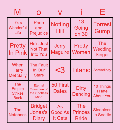 Valentine's Day Bingo <3 Bingo Card