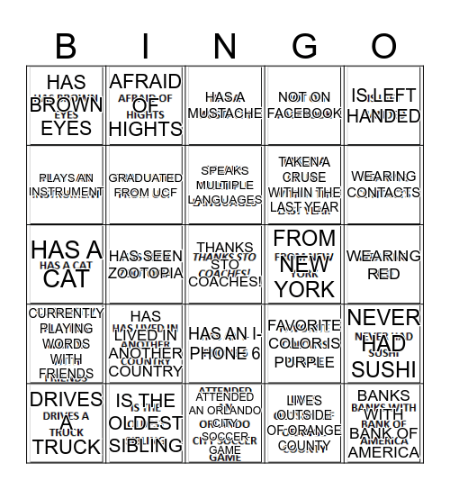 STO BINGO! Bingo Card