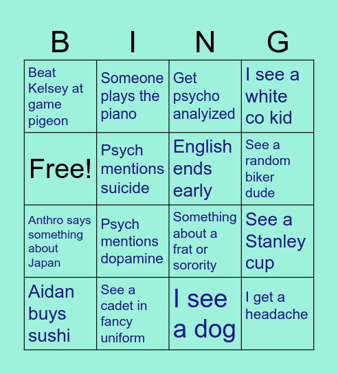 Make UNG tolerable🥳 Bingo Card