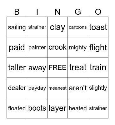 Mastery 7 Bingo Card