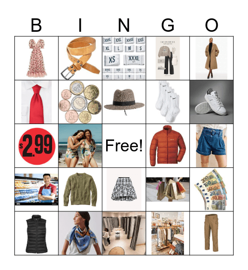 Les Vêtements Bingo Card