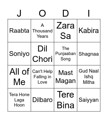 Music Tambola Bingo Card