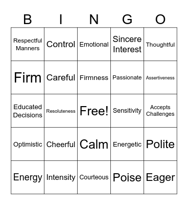 Leadership Monday Bingo Card